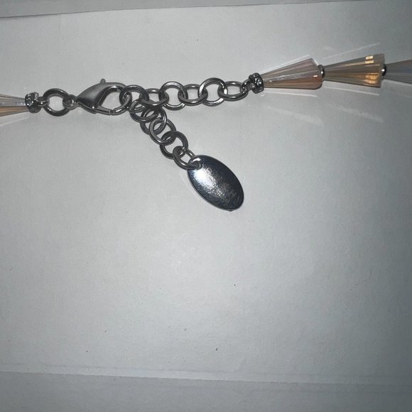 RUSH Denis & Charles Opalescent Beaded Faceted Yellow Cabochon Necklace - Picture 4 of 4